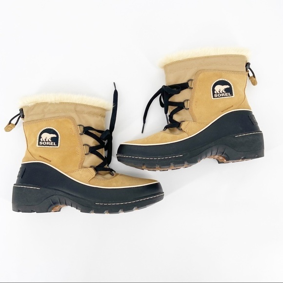 Sorel Tivoli III Lace Up Snow Winter Boots Suede Faux Fur Size 10 - Picture 10 of 10